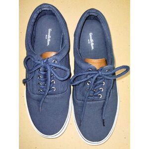 Men’s Goodfellow & Co Canvas Lace-Up Park Sneakers Casual Shoes Navy Blue (Sz 8)